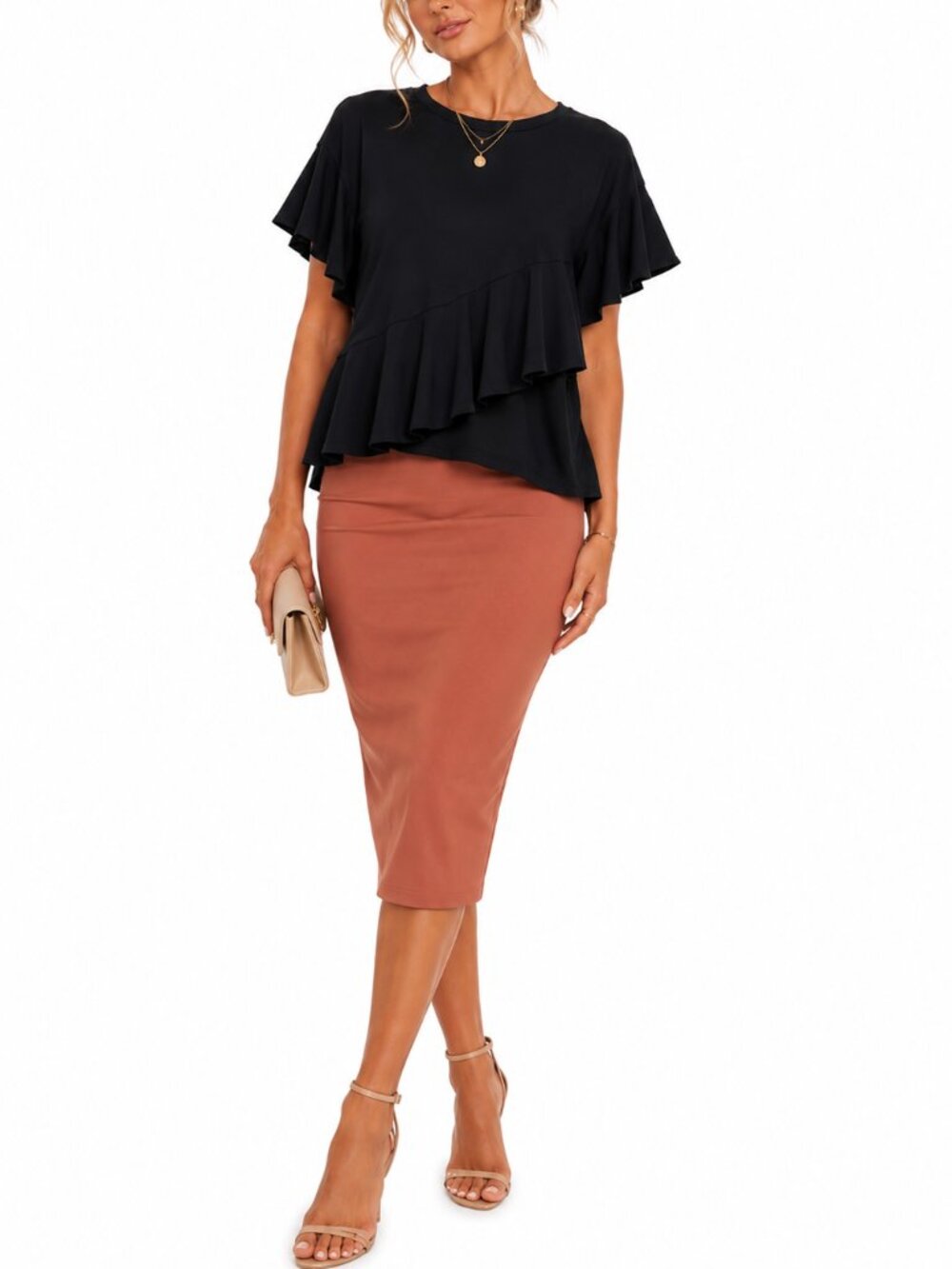 NWT Cinq à Sept Sylas Top Black Ruffle Sash Crop Flutter Sleeve Cotton Small